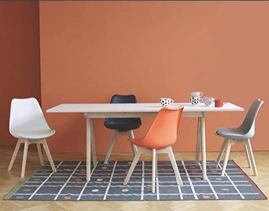 Distinct Designs Classic Mid-Century Design Dining Office Chair in durable Orange PP Plastic-Distinct Designs (London) Ltd