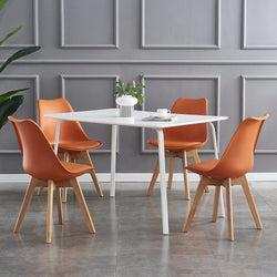 Distinct Designs Classic Mid-Century Design Dining Office Chair in durable Orange PP Plastic-Distinct Designs (London) Ltd