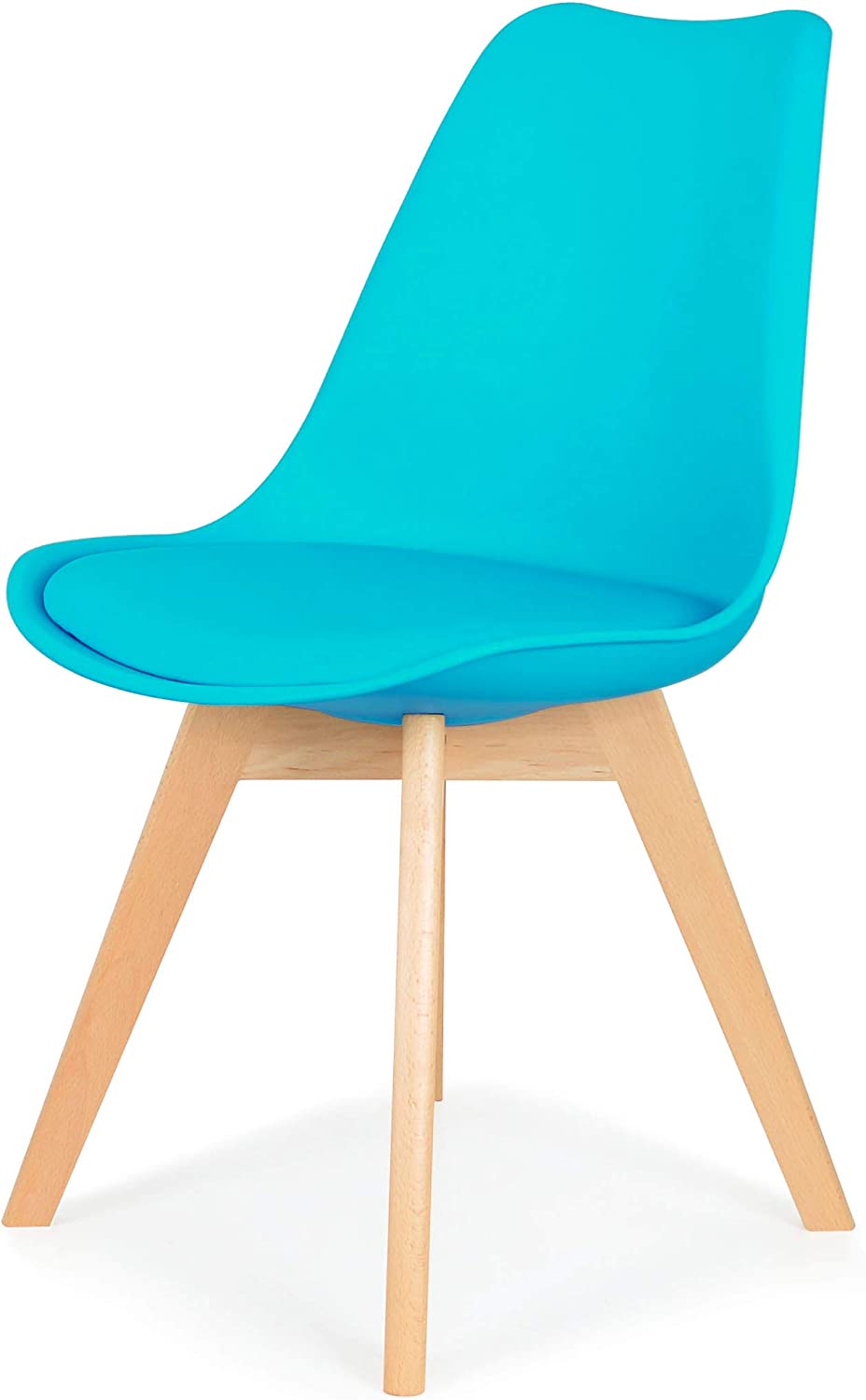 Distinct Designs Classic Mid-Century Design Dining Office Chair in durable Pearl Blue PP Plastic-Distinct Designs (London) Ltd