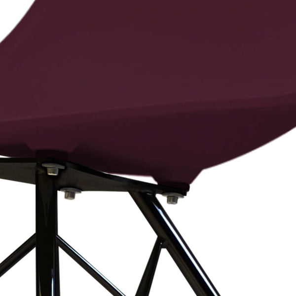 Distinct Designs Classic Mid-Century Design Dining Office Chair in durable Purple PP Plastic-Distinct Designs (London) Ltd