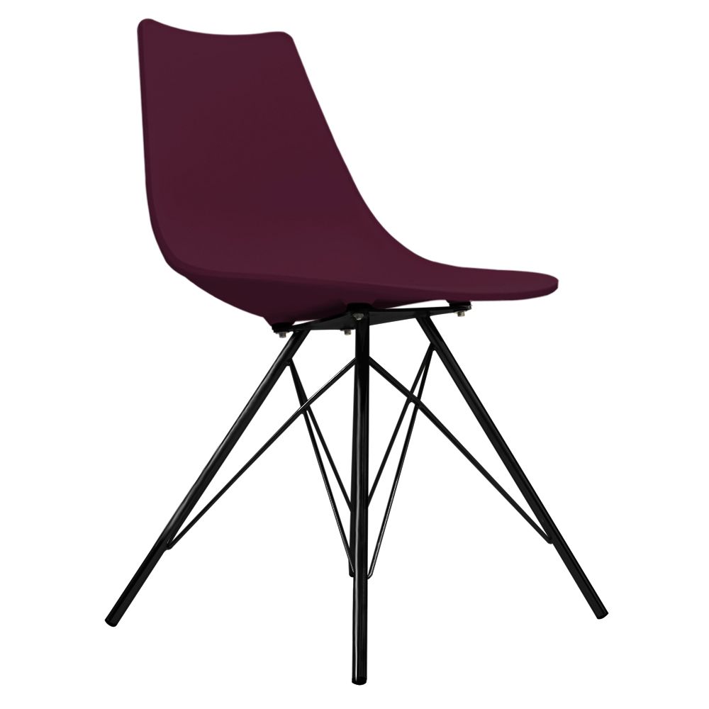 Distinct Designs Classic Mid-Century Design Dining Office Chair in durable Purple PP Plastic-Distinct Designs (London) Ltd