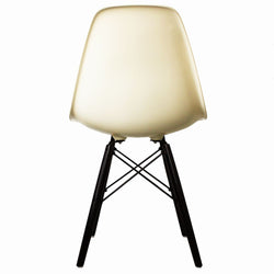 Distinct Classic Mid-Century Design Dining Office Cream White Chair with choice of braced Wooden Leg-Distinct Designs (London) Ltd