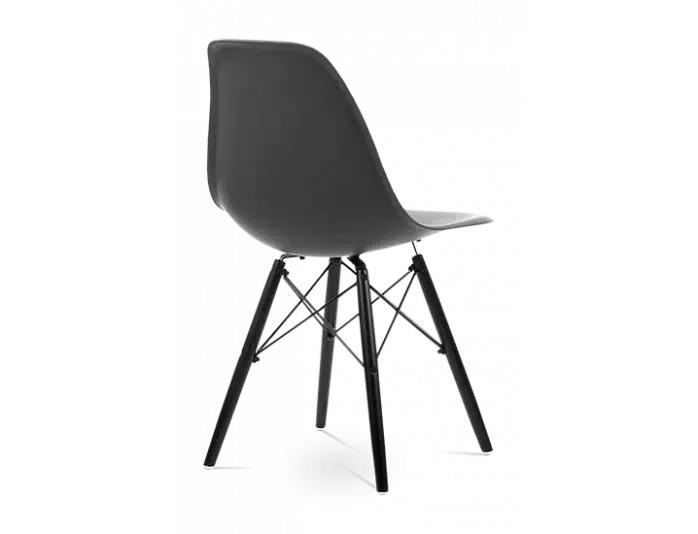 SALE Distinct Classic Mid-Century Design Dining Office Dark Grey Chair with braced Wooden Legs-Distinct Designs (London) Ltd