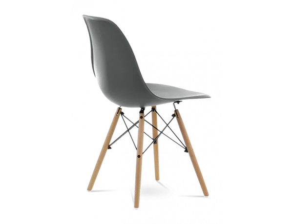 Distinct Classic Mid-Century Design Dining Office Dark Grey Chair with choice of braced Wooden Legs-Distinct Designs (London) Ltd