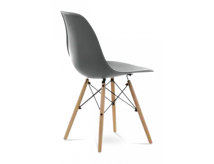 SALE Distinct Classic Mid-Century Design Dining Office Dark Grey Chair with braced Wooden Legs-Distinct Designs (London) Ltd