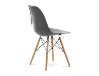 SALE Distinct Classic Mid-Century Design Dining Office Dark Grey Chair with braced Wooden Legs-Distinct Designs (London) Ltd