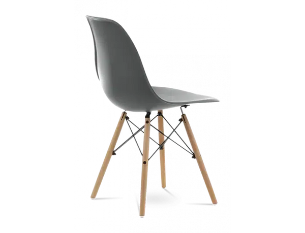 SALE Distinct Classic Mid-Century Design Dining Office Dark Grey Chair with braced Wooden Legs-Distinct Designs (London) Ltd