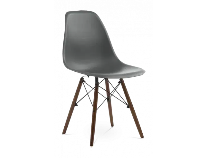 SALE Distinct Classic Mid-Century Design Dining Office Dark Grey Chair with braced Wooden Legs-Distinct Designs (London) Ltd