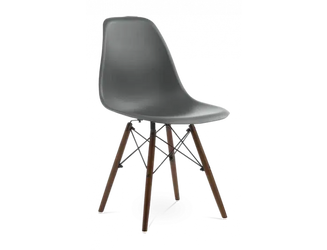 SALE Distinct Classic Mid-Century Design Dining Office Dark Grey Chair with braced Wooden Legs-Distinct Designs (London) Ltd