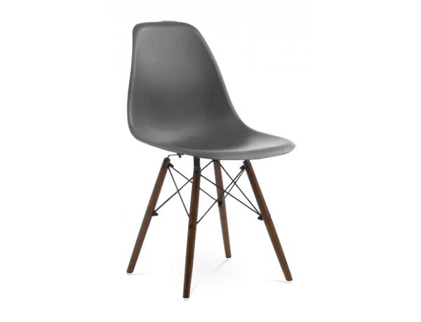 SALE Distinct Classic Mid-Century Design Dining Office Dark Grey Chair with braced Wooden Legs-Distinct Designs (London) Ltd
