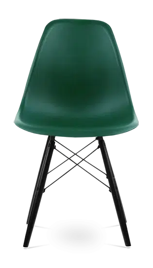 SALE Distinct Classic Mid-Century Dining Office Emerald Green Chair with braced Wooden Legs-Black Wood-Distinct Designs (London) Ltd
