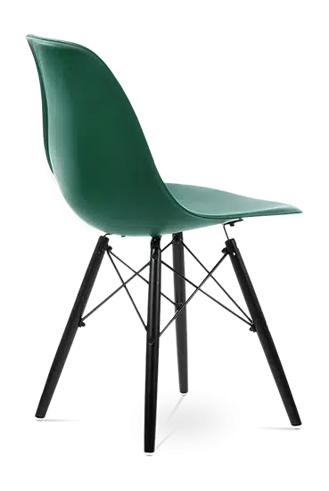 SALE Distinct Classic Mid-Century Dining Office Emerald Green Chair with braced Wooden Legs-Distinct Designs (London) Ltd