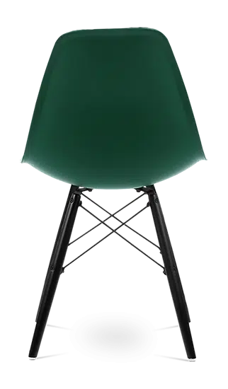 Distinct Classic Mid-Century Dining Office Emerald Green Chair with choice of braced Wooden Legs-Distinct Designs (London) Ltd