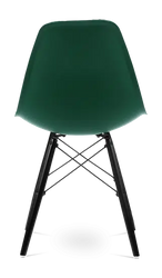 Distinct Classic Mid-Century Dining Office Emerald Green Chair with choice of braced Wooden Legs-Distinct Designs (London) Ltd