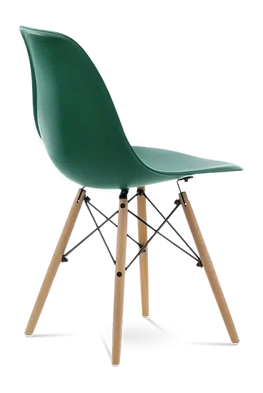 SALE Distinct Classic Mid-Century Dining Office Emerald Green Chair with braced Wooden Legs-Distinct Designs (London) Ltd