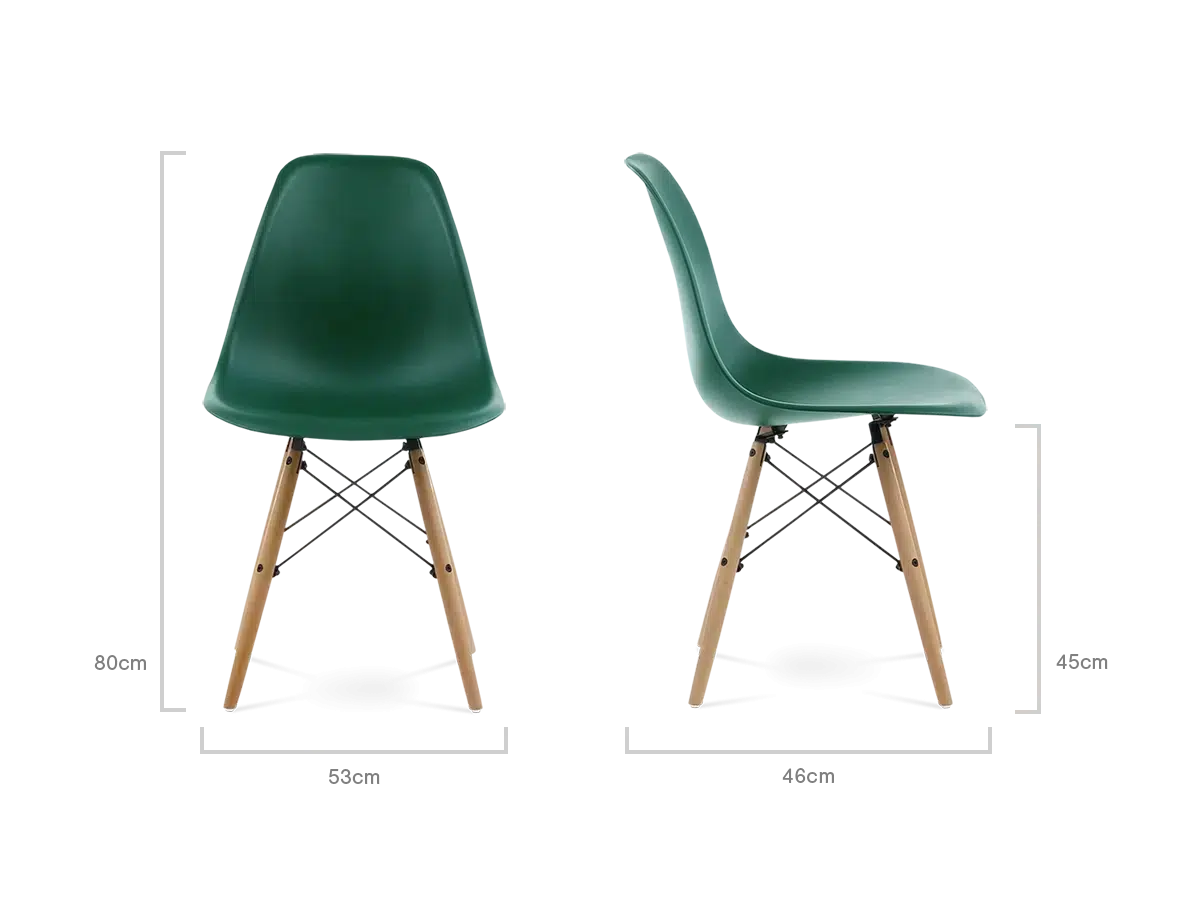 SALE Distinct Classic Mid-Century Dining Office Emerald Green Chair with braced Wooden Legs-Distinct Designs (London) Ltd