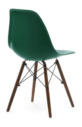 Distinct Classic Mid-Century Dining Office Emerald Green Chair with choice of braced Wooden Legs-Distinct Designs (London) Ltd