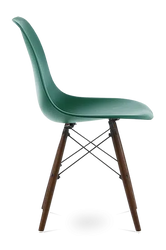 Distinct Classic Mid-Century Dining Office Emerald Green Chair with choice of braced Wooden Legs-Distinct Designs (London) Ltd