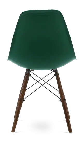 Distinct Classic Mid-Century Dining Office Emerald Green Chair with choice of braced Wooden Legs-Distinct Designs (London) Ltd