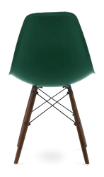 Distinct Classic Mid-Century Dining Office Emerald Green Chair with choice of braced Wooden Legs-Distinct Designs (London) Ltd