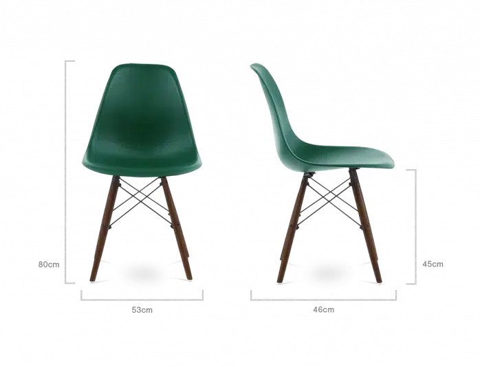 SALE Distinct Classic Mid-Century Dining Office Emerald Green Chair with braced Wooden Legs-Distinct Designs (London) Ltd