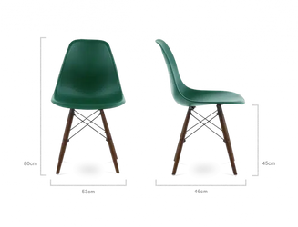 SALE Distinct Classic Mid-Century Dining Office Emerald Green Chair with braced Wooden Legs-Distinct Designs (London) Ltd