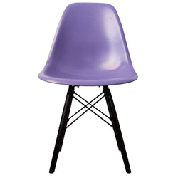 Distinct Classic Mid-Century Design Dining Office Iris Purple Chair with choice of braced Wooden Leg-Black Wood-Distinct Designs (London) Ltd