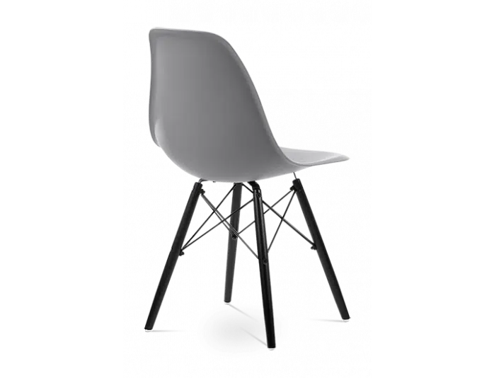 Distinct Classic Mid-Century Design Dining Office Light Grey Chair with choice of braced Wooden Legs-Distinct Designs (London) Ltd