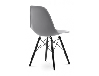 Distinct Classic Mid-Century Design Dining Office Light Grey Chair with choice of braced Wooden Legs-Distinct Designs (London) Ltd