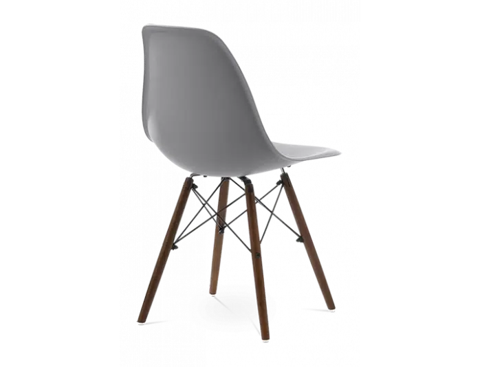 Distinct Classic Mid-Century Design Dining Office Light Grey Chair with choice of braced Wooden Legs-Distinct Designs (London) Ltd