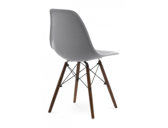 Distinct Classic Mid-Century Design Dining Office Light Grey Chair with choice of braced Wooden Legs-Distinct Designs (London) Ltd