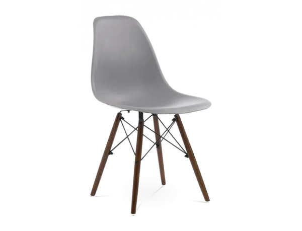 Distinct Classic Mid-Century Design Dining Office Light Grey Chair with choice of braced Wooden Legs-Distinct Designs (London) Ltd