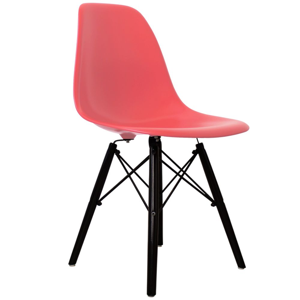 Distinct Classic Mid-Century Design Dining Office Rose Pink Chair with choice of braced Wooden Legs-Distinct Designs (London) Ltd