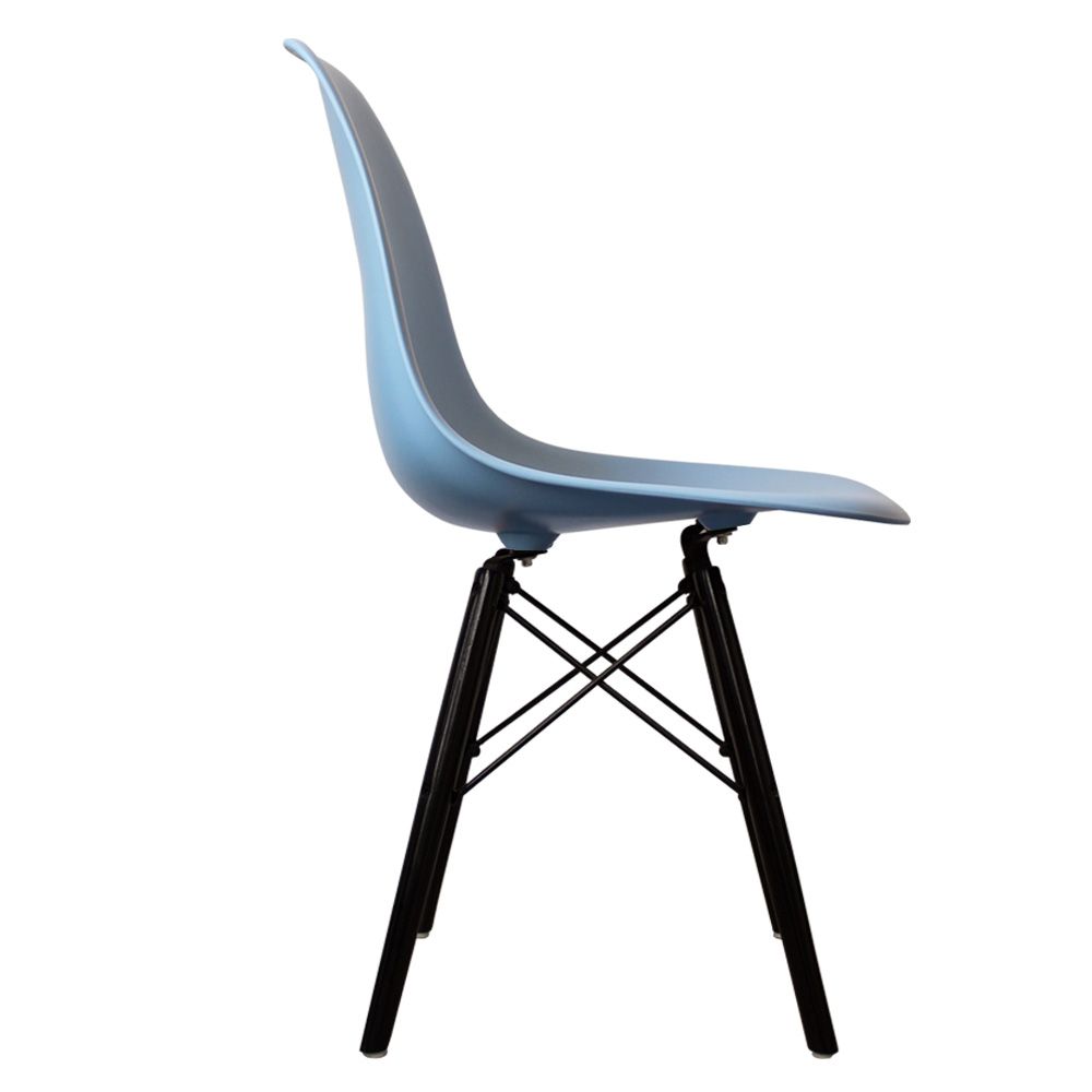 Distinct Classic Mid-Century Design Dining Office Sky Blue Chair with choice of braced Wooden Legs-Distinct Designs (London) Ltd