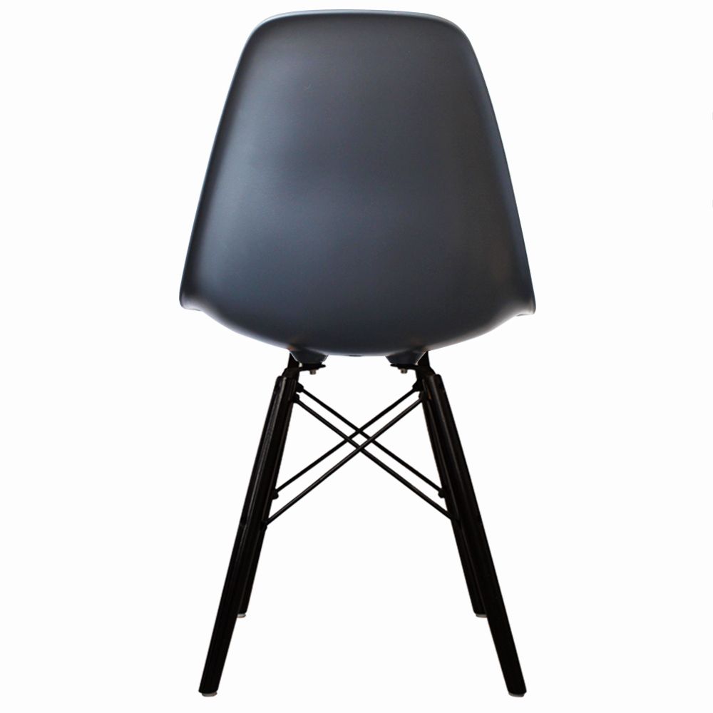 Distinct Classic Mid-Century Design Dining Office Slate Grey Chair with choice of braced Wooden Legs-Distinct Designs (London) Ltd