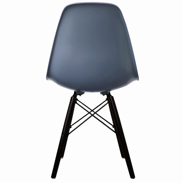 Distinct Classic Mid-Century Design Dining Office Steel Blue Chair with choice of braced Wooden Legs-Distinct Designs (London) Ltd
