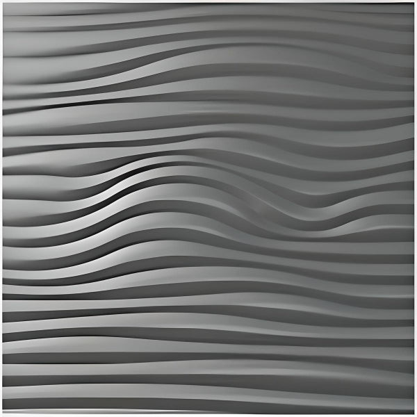 Decorative 3D Textured Feature Wall Panels in Gold Finish with Nautical Coastal WAVE Design Pattern-Distinct Designs (London) Ltd