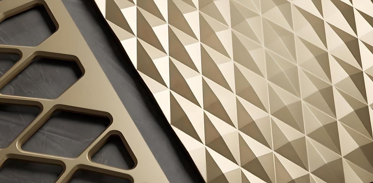 Modern Floating Radiator Heater Cover MINIMAL SQUARES Cabinet Design in GOLD Finish Ref RCMN250GD-Distinct Designs (London) Ltd