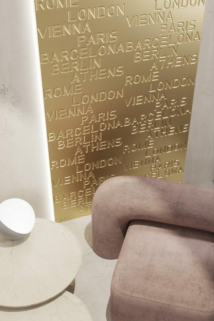 Decorative 3D Textured Feature Wall Panels in Gold Finish with DIAMOND Design Continuous Pattern-Distinct Designs (London) Ltd