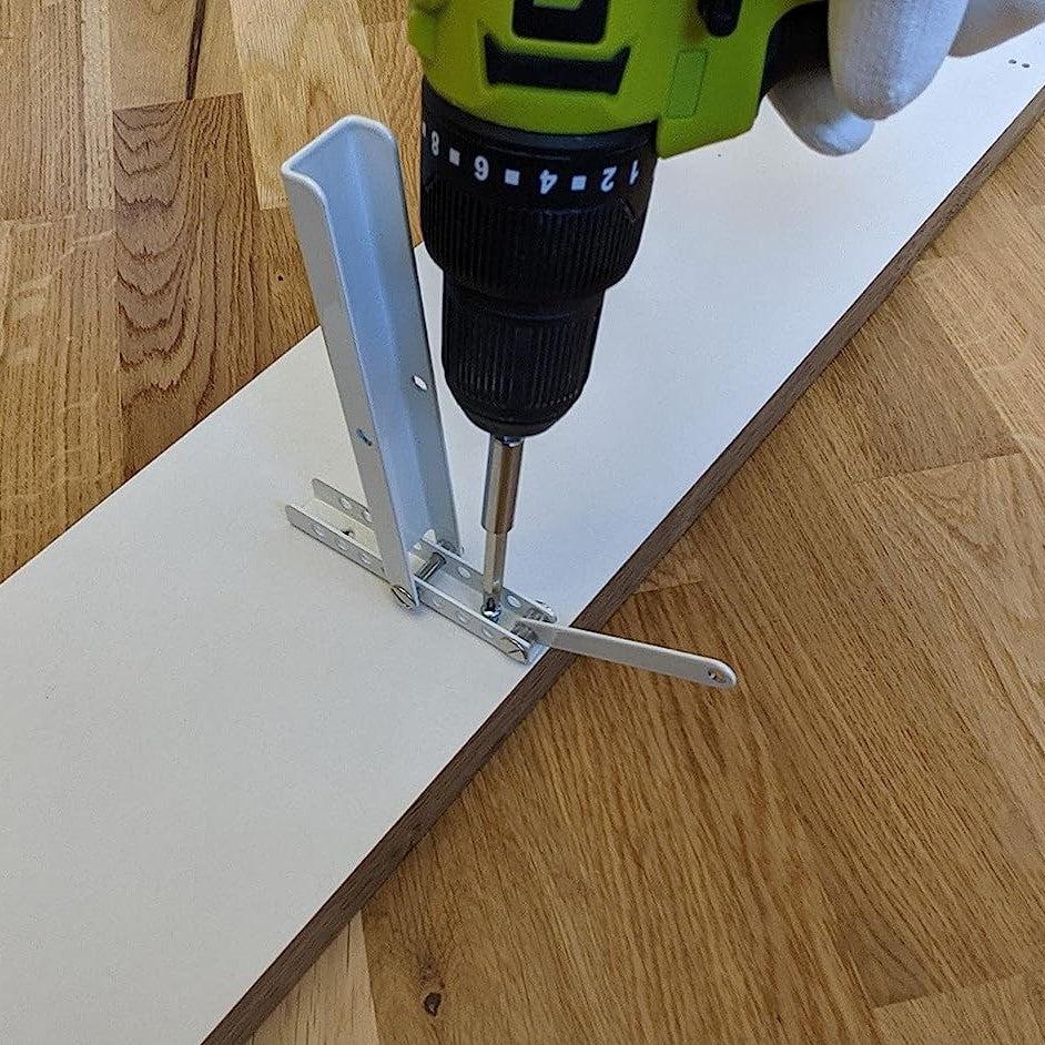 Heavy Duty Radiator Shelf Bracket Drill Free Installation White Metal Height Adjustable Fitting Pk 2-Distinct Designs (London) Ltd