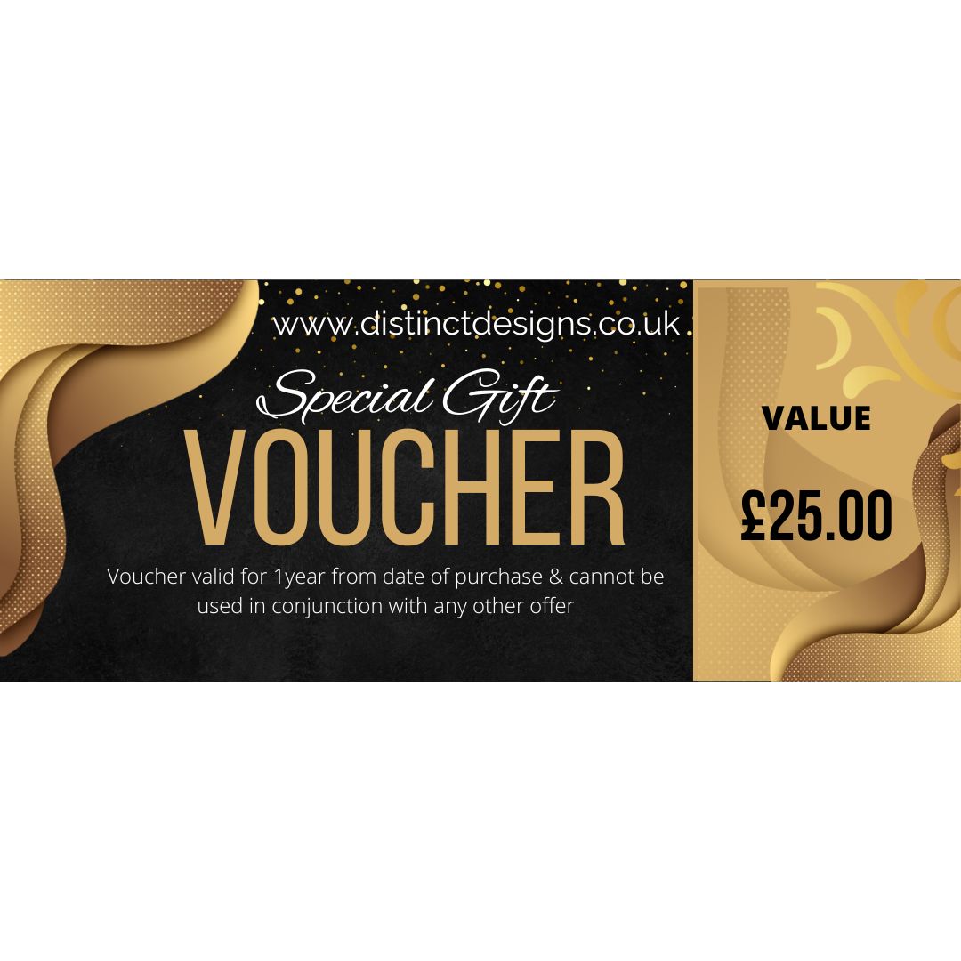Gift Vouchers for our Distinct Designs Home Store with 10% bonus-£25-Distinct Designs (London) Ltd