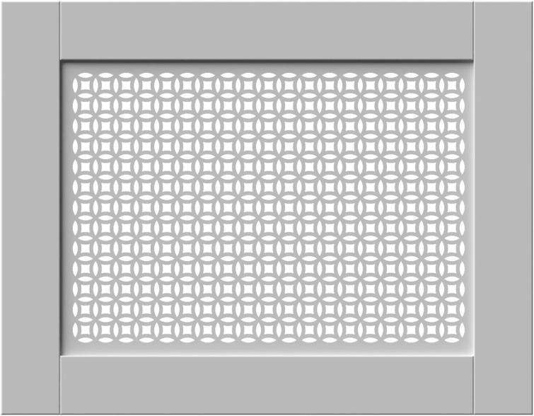 Elegant White Panel Radiator Heater Covers with Classic ELLIPSE decorative grille inset screen-Distinct Designs (London) Ltd