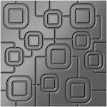 Decorative 3D Textured Feature Wall Panels with Geometric SATURN Design-SlateGray-4 x 60x60cm / 23x23"-Distinct Designs (London) Ltd