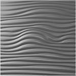 Decorative 3D Textured Feature Wall Panels with Nautical Coastal WAVE Design-SlateGray-4 x 60x60cm / 23x23"-Distinct Designs (London) Ltd