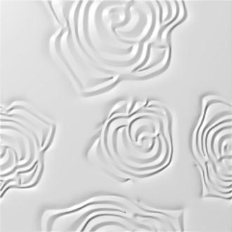 Decorative 3D Textured Feature Wall Panels with Subtle ROSE Design-White-4 x 60x60cm / 23x23"-Distinct Designs (London) Ltd