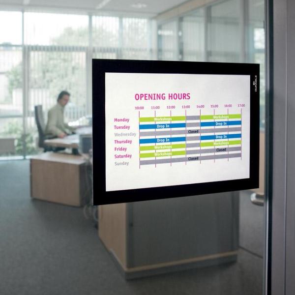 Versatile two-part A4 Display Frame with Self-Adhesive back and Magnetic flip-up front pack of 2-Distinct Designs (London) Ltd