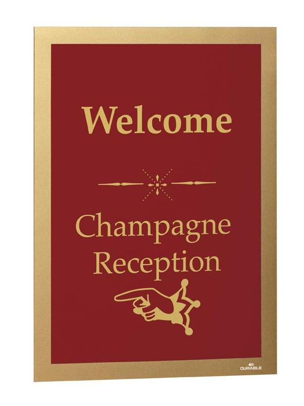 Versatile two-part A4 Display Frame with Self-Adhesive back and Magnetic flip-up front pack of 2-Gold-Distinct Designs (London) Ltd