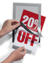 Versatile two-part A3 Display Frame with Self-Adhesive back and Magnetic flip-up front pack of 2-Silver-Distinct Designs (London) Ltd