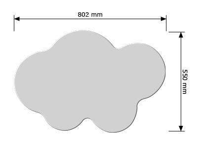 Kids CLOUDS design decorative board wall panel for Children’s Bedroom Nursery Playroom-80cm-White-Distinct Designs (London) Ltd