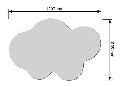 Kids CLOUDS design decorative board wall panel for Children’s Bedroom Nursery Playroom-120cm-White-Distinct Designs (London) Ltd